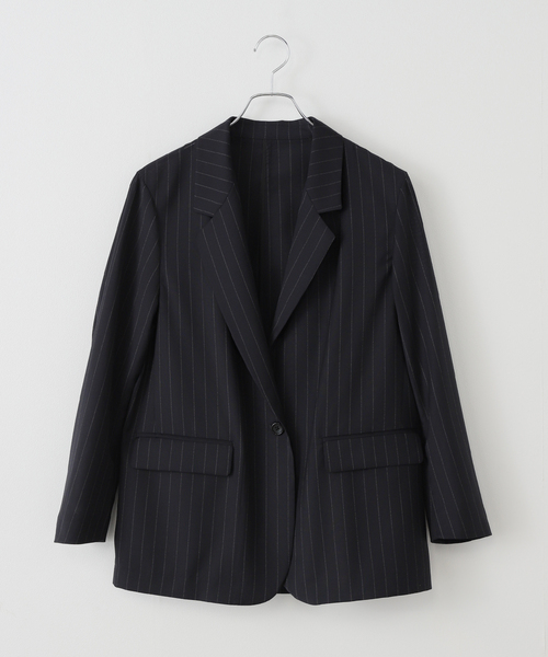 FRAMeWORK(フレームワーク)の「TWトリアセトロピカルシアージャケット(テーラードジャケット・レディース・ネイビー/ブラック・36/38)」の16枚目の写真