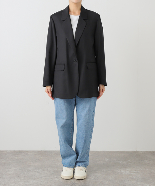 FRAMeWORK(フレームワーク)の「TWトリアセトロピカルシアージャケット(テーラードジャケット・レディース・ネイビー/ブラック・36/38)」の17枚目の写真