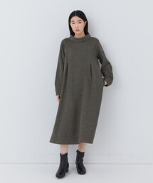 ロールカラーAラインワンピース
