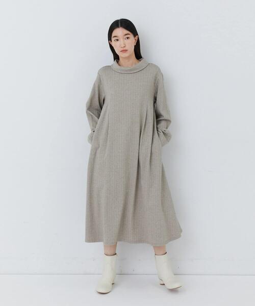 ロールカラーAラインワンピース（ワンピース）｜conges payes ADIEU