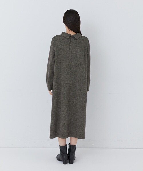 conges payes ADIEU TRISTESSE(コンジェ ペイエ アデュートリステス)の「ロールカラーAラインワンピース(ワンピース・レディース・ブラウン系その他/ベージュ系その他/ダークブラウン・FREE)」の12枚目の写真