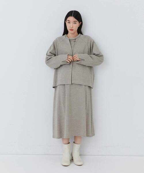 conges payes ADIEU TRISTESSE（コンジェ ペイエ アデュートリステス）の「ロールカラーＡラインワンピース（ワンピース・レディース・ブラウン系その他/ベージュ系その他/ダークブラウン・FREE）」の4枚目の写真