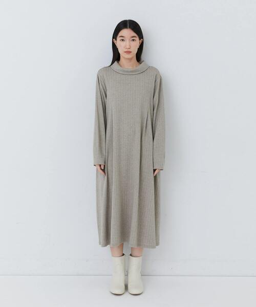 conges payes ADIEU TRISTESSE（コンジェ ペイエ アデュートリステス）の「ロールカラーＡラインワンピース（ワンピース・レディース・ブラウン系その他/ベージュ系その他/ダークブラウン・FREE）」の8枚目の写真