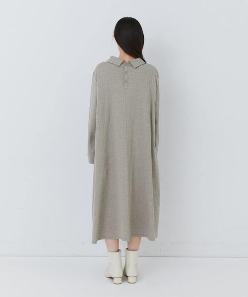 conges payes ADIEU TRISTESSE（コンジェ ペイエ アデュートリステス）の「ロールカラーＡラインワンピース（ワンピース・レディース・ブラウン系その他/ベージュ系その他/ダークブラウン・FREE）」の10枚目の写真