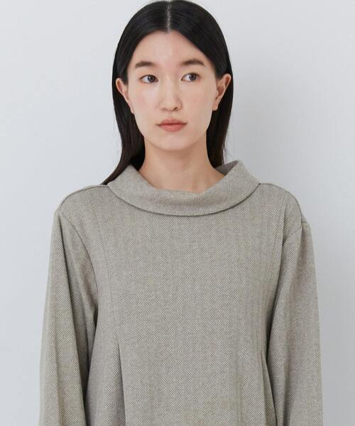 conges payes ADIEU TRISTESSE（コンジェ ペイエ アデュートリステス）の「ロールカラーＡラインワンピース（ワンピース・レディース・ブラウン系その他/ベージュ系その他/ダークブラウン・FREE）」の11枚目の写真