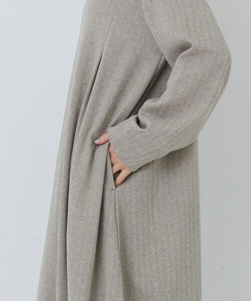 conges payes ADIEU TRISTESSE（コンジェ ペイエ アデュートリステス）の「ロールカラーＡラインワンピース（ワンピース・レディース・ブラウン系その他/ベージュ系その他/ダークブラウン・FREE）」の12枚目の写真