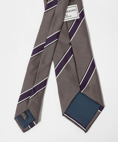 UNITED ARROWS（ユナイテッドアローズ）の「カラー レジメンタル ネクタイ（ネクタイ・メンズ・ベージュ・FREE）」の3枚目の写真