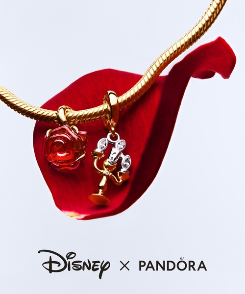 美女と野獣をイメージ パンドラみたいな太いブレス ディズニー 美女と野獣 ローズ スネークチェーン ブレスレット