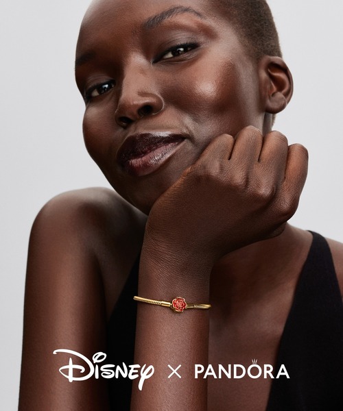 ディズニー 美女と野獣 ローズ スネークチェーン ブレスレット