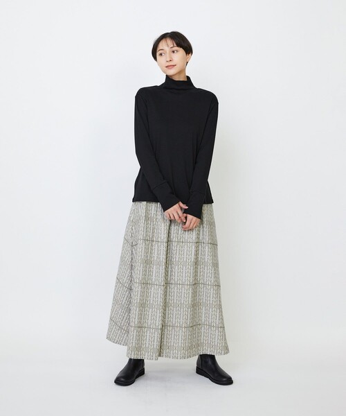 LOISIR(ロワズィール)の「コットンフライスタートルネックプルオーバー(Tシャツ/カットソー・レディース・オフホワイト/チャコールグレー/ブラック・FREE)」の10枚目の写真