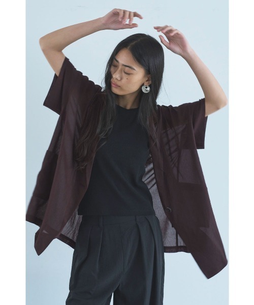 marjour(マージュール)の「SHEER RELAX JACKET(テーラードジャケット・レディース・ブラック/ブラウン・M)」の15枚目の写真