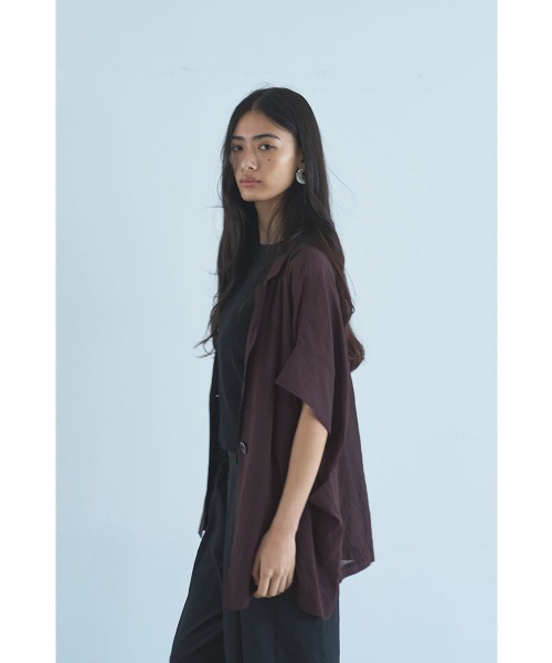 marjour(マージュール)の「SHEER RELAX JACKET(テーラードジャケット・レディース・ブラック/ブラウン・M)」の16枚目の写真