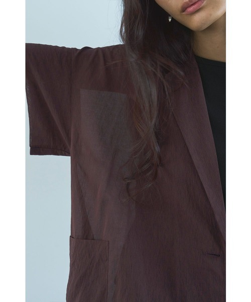 marjour(マージュール)の「SHEER RELAX JACKET(テーラードジャケット・レディース・ブラック/ブラウン・M)」の9枚目の写真