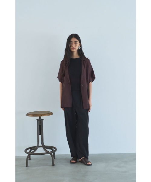 marjour(マージュール)の「SHEER RELAX JACKET(テーラードジャケット・レディース・ブラック/ブラウン・M)」の12枚目の写真