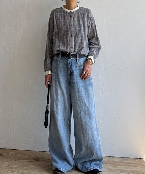 LBC(エルビーシー)の「クレリックパイピングシャツ(シャツ/ブラウス・レディース・ネイビー/グリーン/グレー・M/L)」の14枚目の写真