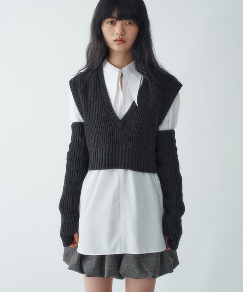 CODE A（コードエー）の「◆point neck shirt（シャツ/ブラウス・レディース・ブルー/ホワイト/ベージュ・00）」の14枚目の写真