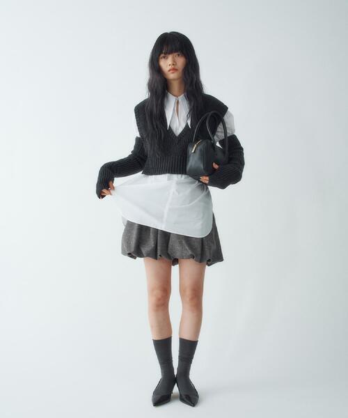 CODE A（コードエー）の「◆point neck shirt（シャツ/ブラウス・レディース・ブルー/ホワイト/ベージュ・00）」の15枚目の写真