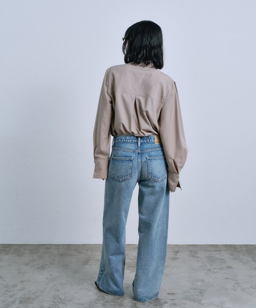 CODE A（コードエー）の「◆point neck shirt（シャツ/ブラウス・レディース・ブルー/ホワイト/ベージュ・00）」の20枚目の写真