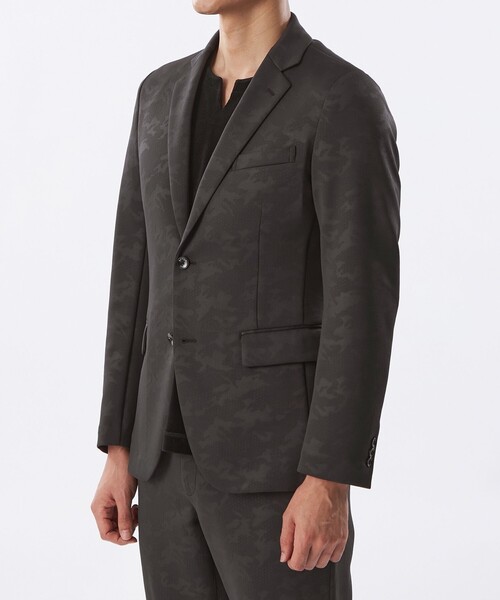 EPOCA UOMO(エポカウォモ)の「【セットアップ対応】カモフラダンボールジャケット(テーラードジャケット・メンズ・ブラウン系その他5/ブラック・46/48)」の10枚目の写真