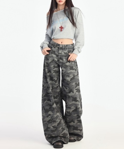 yuue' ( wear )(ユーイ)の「カモフラバギーワイドパンツ(その他パンツ・レディース・グレー・L/M/S)」の9枚目の写真