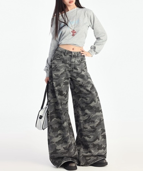 yuue' ( wear )(ユーイ)の「カモフラバギーワイドパンツ(その他パンツ・レディース・グレー・L/M/S)」の10枚目の写真