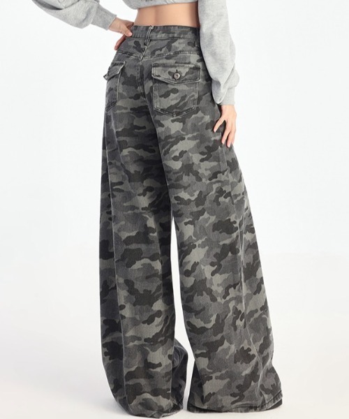 yuue' ( wear )(ユーイ)の「カモフラバギーワイドパンツ(その他パンツ・レディース・グレー・L/M/S)」の3枚目の写真
