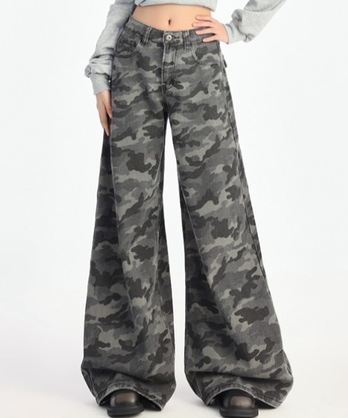 yuue' ( wear )(ユーイ)の「カモフラバギーワイドパンツ(その他パンツ・レディース・グレー・L/M/S)」の7枚目の写真