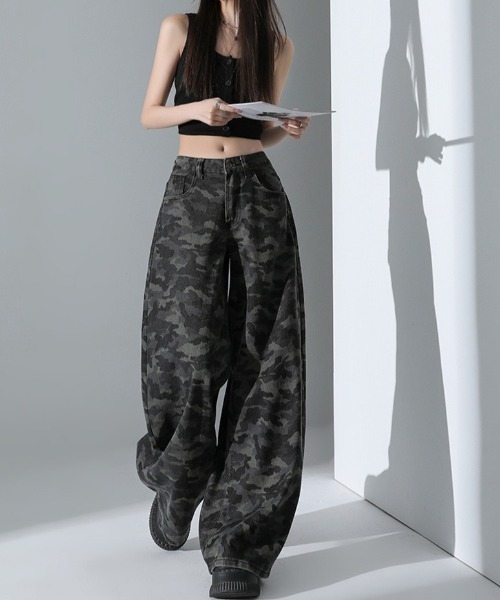 yuue' ( wear )(ユーイ)の「カモフラバギーワイドパンツ(その他パンツ・レディース・グレー・L/M/S)」の11枚目の写真