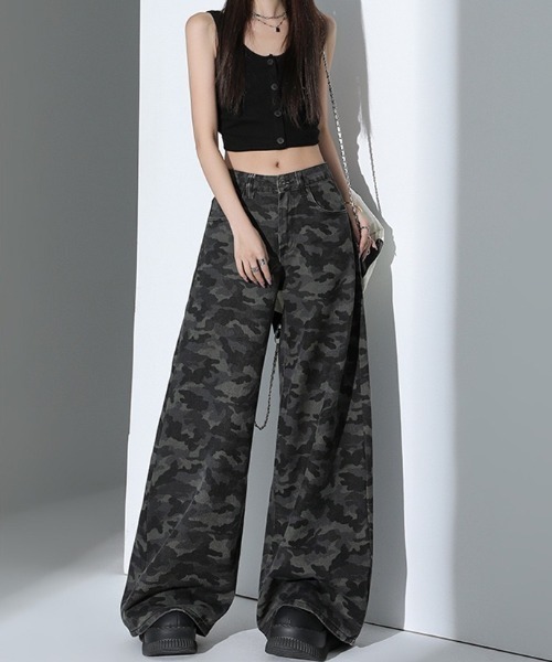 yuue' ( wear )(ユーイ)の「カモフラバギーワイドパンツ(その他パンツ・レディース・グレー・L/M/S)」の13枚目の写真