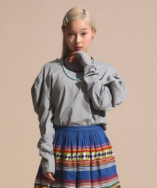 BEAMS COUTURE(ビームスクチュール)の「ボリューム袖 ロンT(Tシャツ/カットソー・レディース・ネイビー/グレー/ホワイト・ONE SIZE)」の20枚目の写真