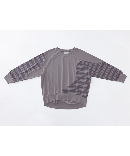 n'OrLABEL(ノアールレーベル)の「ボーダー切替カットソー(Tシャツ/カットソー・レディース・グレー/ブラック・FREE)」の14枚目の写真