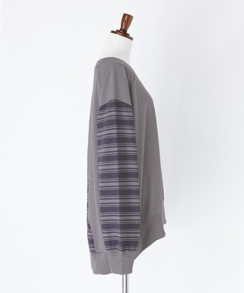 n'OrLABEL(ノアールレーベル)の「ボーダー切替カットソー(Tシャツ/カットソー・レディース・グレー/ブラック・FREE)」の17枚目の写真