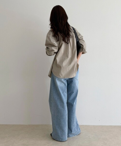 fredy emue（フレディエミュ）の「ドロストデニムパンツ（デニムパンツ・レディース・サックスブルー/ネイビー・36/38）」の7枚目の写真