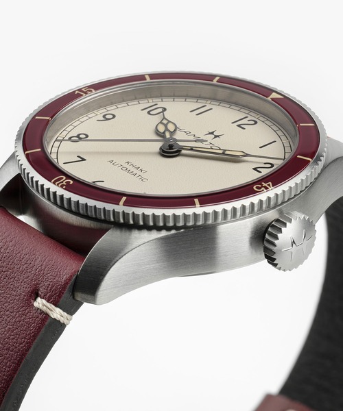 HAMILTON（ハミルトン）の「HAMILTON [ハミルトン] 腕時計 Khaki Pilot （カーキ パイロット） Pioneer オート 自動巻き 38MM ホワイト×バーガンディ（アナログ腕時計・メンズ・ホワイト・FREE）」の6枚目の写真