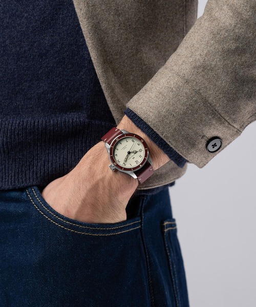 HAMILTON（ハミルトン）の「HAMILTON [ハミルトン] 腕時計 Khaki Pilot （カーキ パイロット） Pioneer オート 自動巻き 38MM ホワイト×バーガンディ（アナログ腕時計・メンズ・ホワイト・FREE）」の8枚目の写真