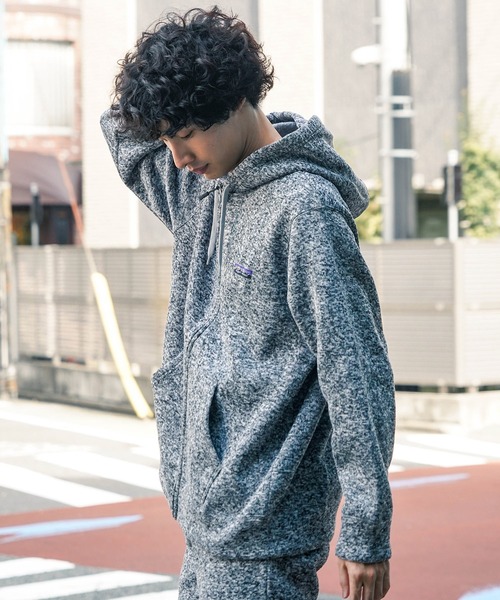 ragged mountain(ラギットマウンテン)の「【RAGGED MOUNTAIN/ラギットマウンテン】NASHUA/ナシュア フルジップ ニットフリース パーカー(パーカー・メンズ・グレー/ブラック・MEDIUM/LARGE/X-LARGE)」の2枚目の写真