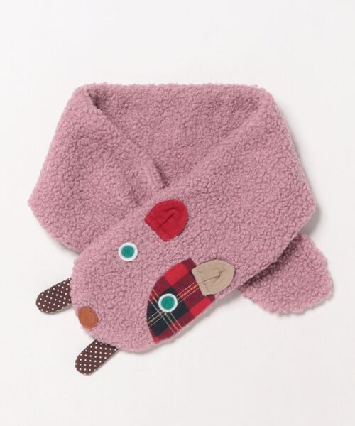 RAGMART（ラグマート）の「ワンちゃんボアマフラー（マフラー・キッズ・グレー/アイボリー/ピンク・M/S）」の3枚目の写真