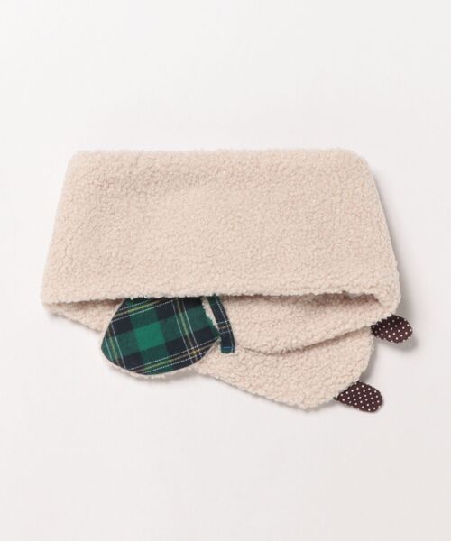 RAGMART（ラグマート）の「ワンちゃんボアマフラー（マフラー・キッズ・グレー/アイボリー/ピンク・M/S）」の4枚目の写真