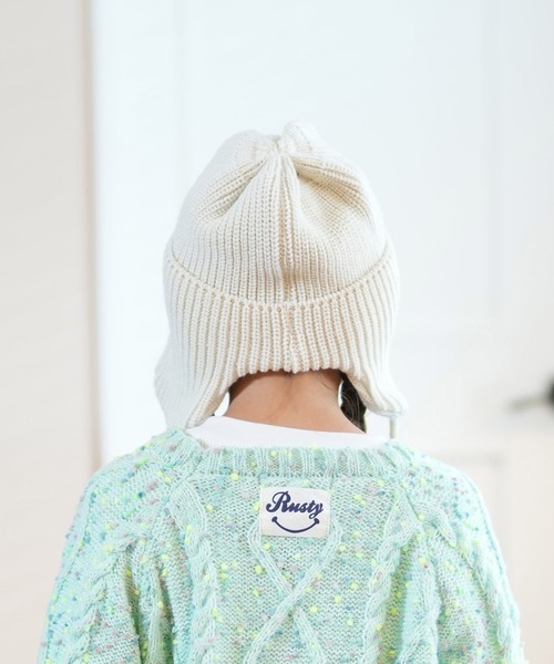 NEW ERA(ニューエラ)の「【ムラサキスポーツ別注】NEW ERA/ニューエラ キッズ ビーニー ニットキャップ ニット帽 帽子 Kid's ニットトラッパー アイボリー 14873956(ニットキャップ/ビーニー・キッズ・アイボリー・YOUTH)」の5枚目の写真