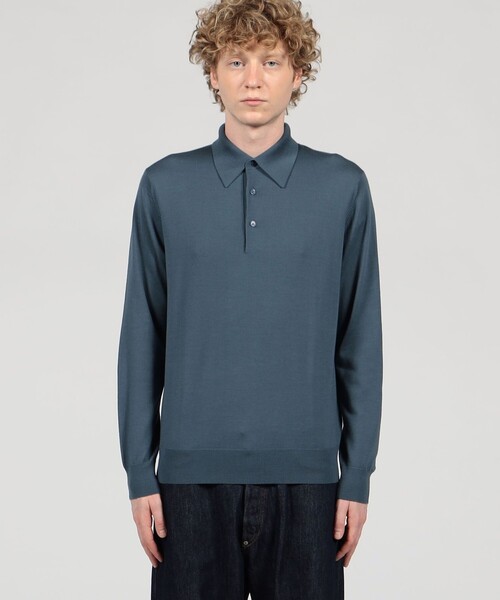TOMORROWLAND tricot スーパーファインメリノウール ニットポロシャツ