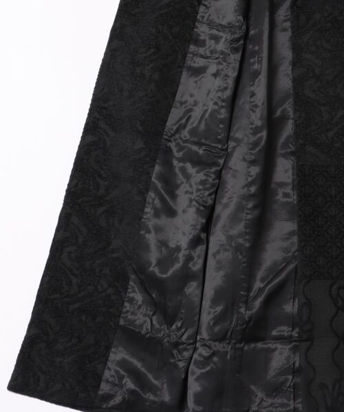 Desigual（デシグアル）の「テクスチャード Vラペル ロングコート ブラック（チェスターコート・レディース・ブラック・M/XS/S/L/XL）」の6枚目の写真