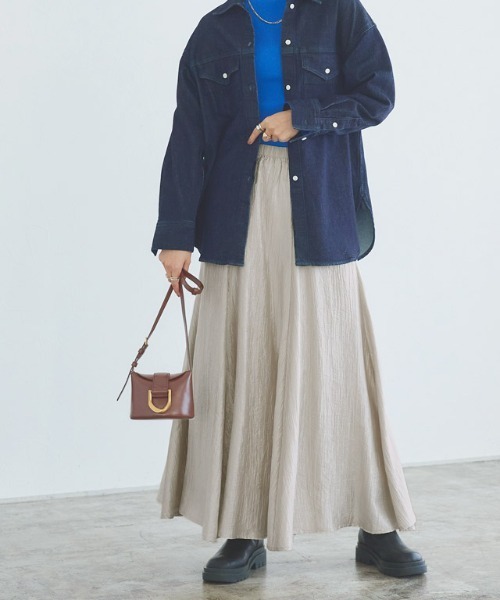 RASW(ラス)の「シャイニーグロスフレアスカート(スカート・レディース・ライトベージュ/グレー・L/M/PM)」の20枚目の写真