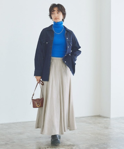 RASW(ラス)の「シャイニーグロスフレアスカート(スカート・レディース・ライトベージュ/グレー・L/M/PM)」の21枚目の写真