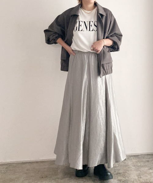 RASW(ラス)の「シャイニーグロスフレアスカート(スカート・レディース・ライトベージュ/グレー・L/M/PM)」の15枚目の写真