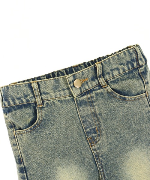 ANAP kids（アナップキッズ）の「ハート ポケット クラッシュ デニム ワイドパンツ【ジュニアお揃い】（デニムパンツ・キッズ・ブルー/ブラウン・130/120/110）」の14枚目の写真