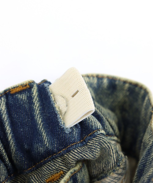 ANAP kids（アナップキッズ）の「ハート ポケット クラッシュ デニム ワイドパンツ【ジュニアお揃い】（デニムパンツ・キッズ・ブルー/ブラウン・130/120/110）」の20枚目の写真