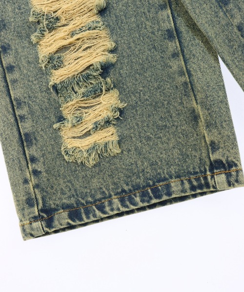 ANAP kids（アナップキッズ）の「ハート ポケット クラッシュ デニム ワイドパンツ【ジュニアお揃い】（デニムパンツ・キッズ・ブルー/ブラウン・130/120/110）」の17枚目の写真