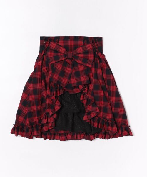 Secret Honey(シークレットハニー)の「コルセット風裾フリルバッスルスカート(スカート・レディース・ブラック/レッド・MEDIUM)」の14枚目の写真