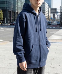 TRUSS（トラス）の「【TRUSS】12.4オンス ヘビーウェイト フルジップパーカー ジップアップ オーバーサイズ 厚手 裏起毛 HSZ-137（パーカー）」