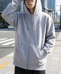 TRUSS（トラス）の「【TRUSS】12.4オンス ヘビーウェイト フルジップパーカー ジップアップ オーバーサイズ 厚手 裏起毛 HSZ-137（パーカー）」